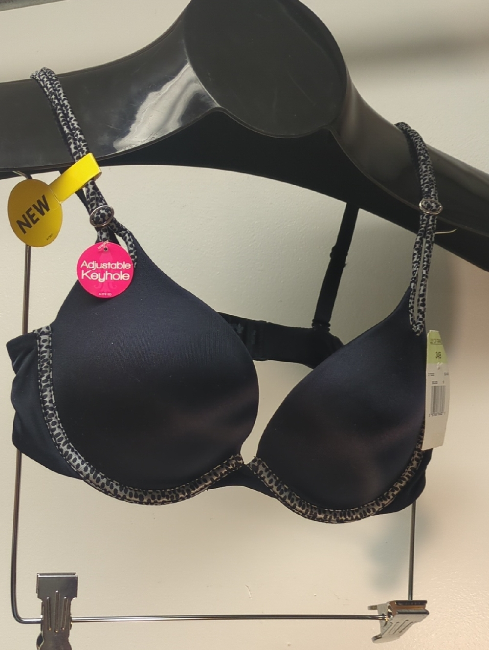34B Lily Of France Extreme U Plunge Bra Multi Way Convertible Straps  New